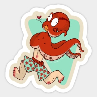 its a human octopus Sticker